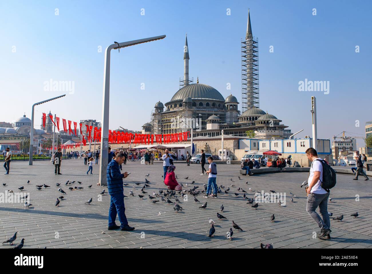 Taksim Square, the center of modern Istanbul in Turkey Stock Photo