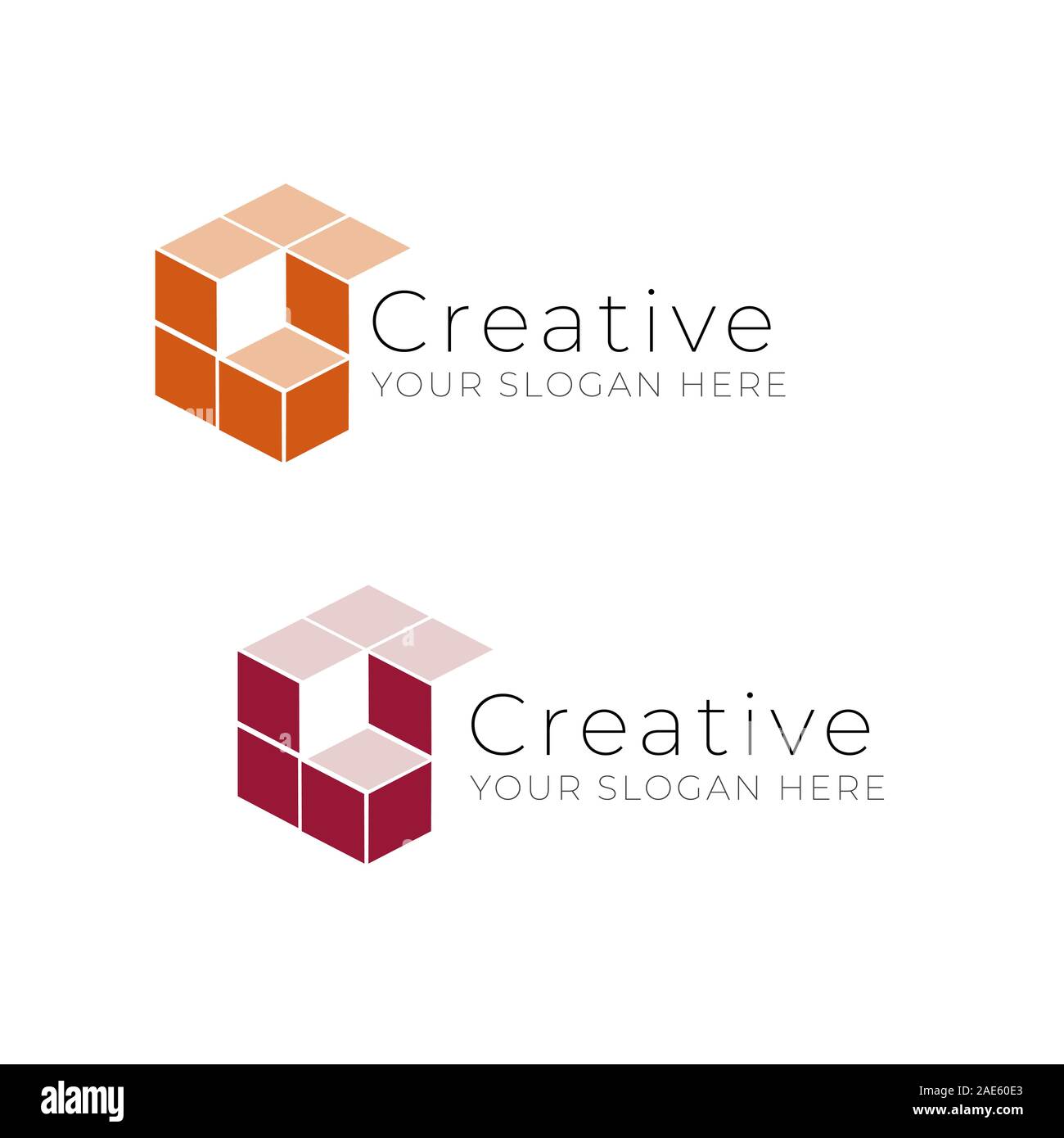 Cube logo hi-res stock photography and images - Alamy