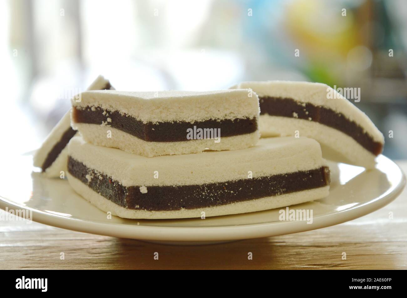 Glutinous Rice Flour Stuffed Sweet Mashed Red Bean Chinese Snack For Autumn Festival Stock Photo Alamy