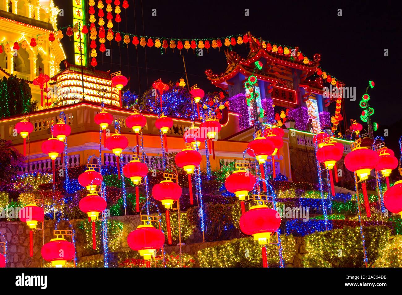 Kek Lok Si Temple Decorated With Chinese Lanterns A Famous