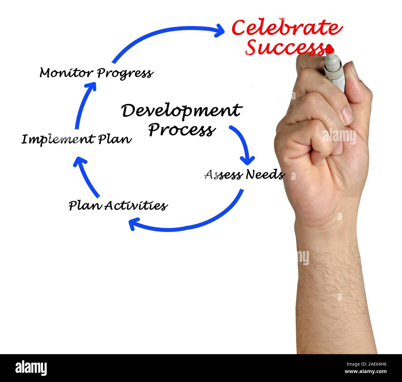 Diagram of development process Stock Photo - Alamy