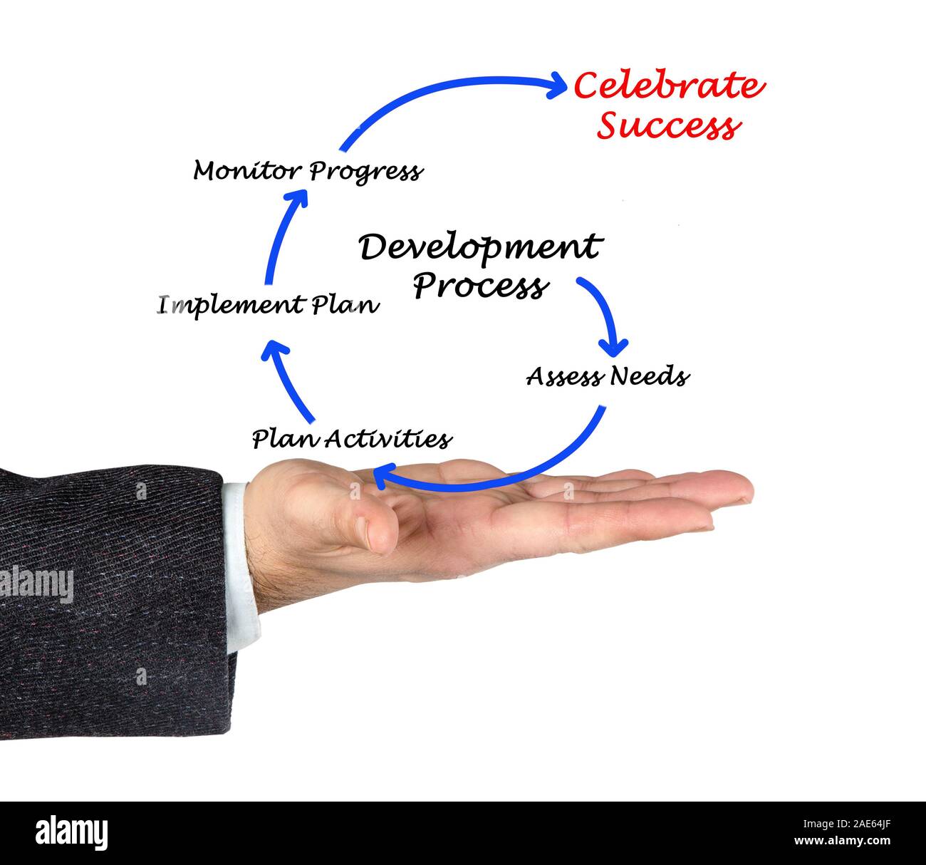 Diagram of development process Stock Photo - Alamy