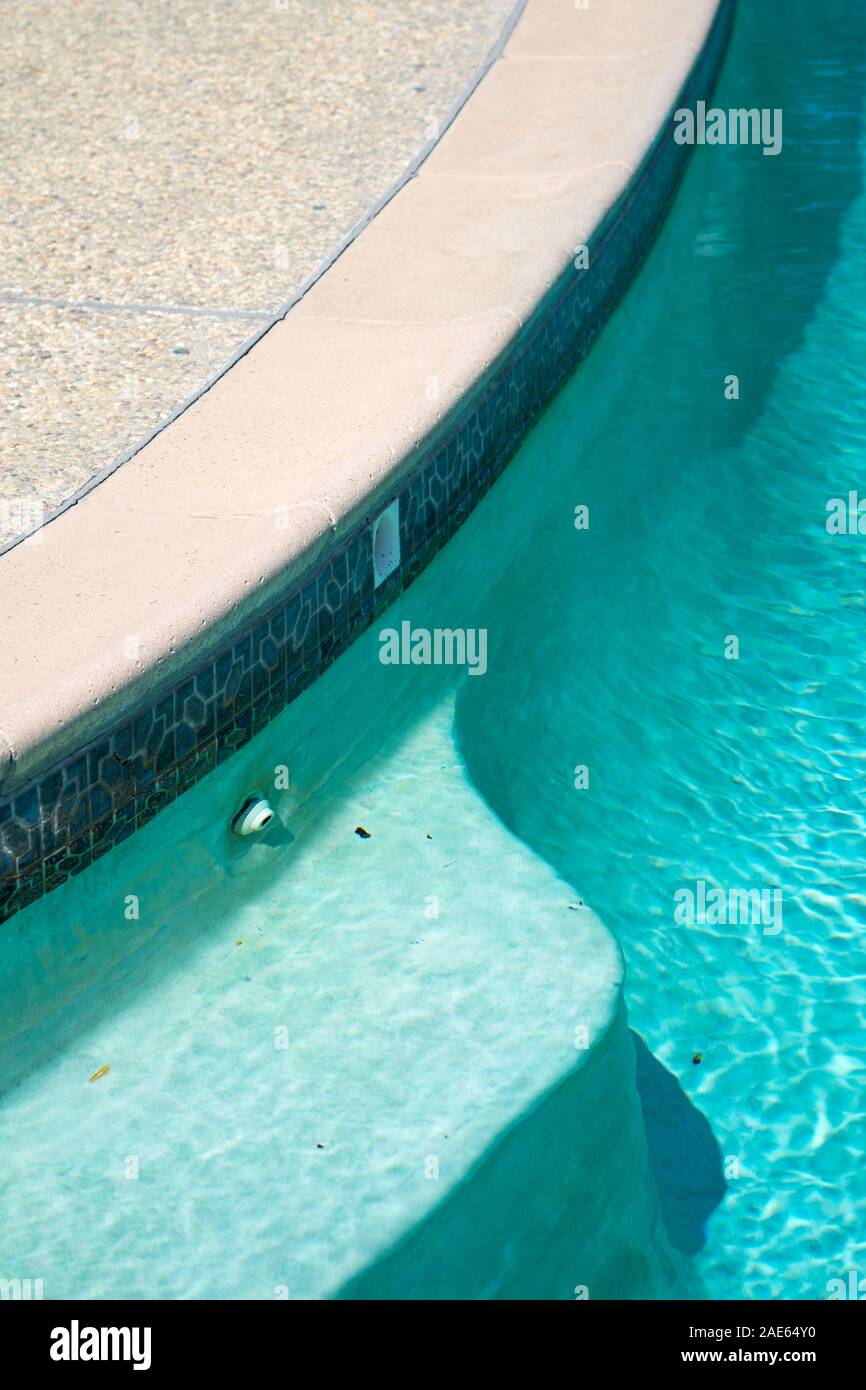 Clean pool with some outdated design Stock Photo Alamy