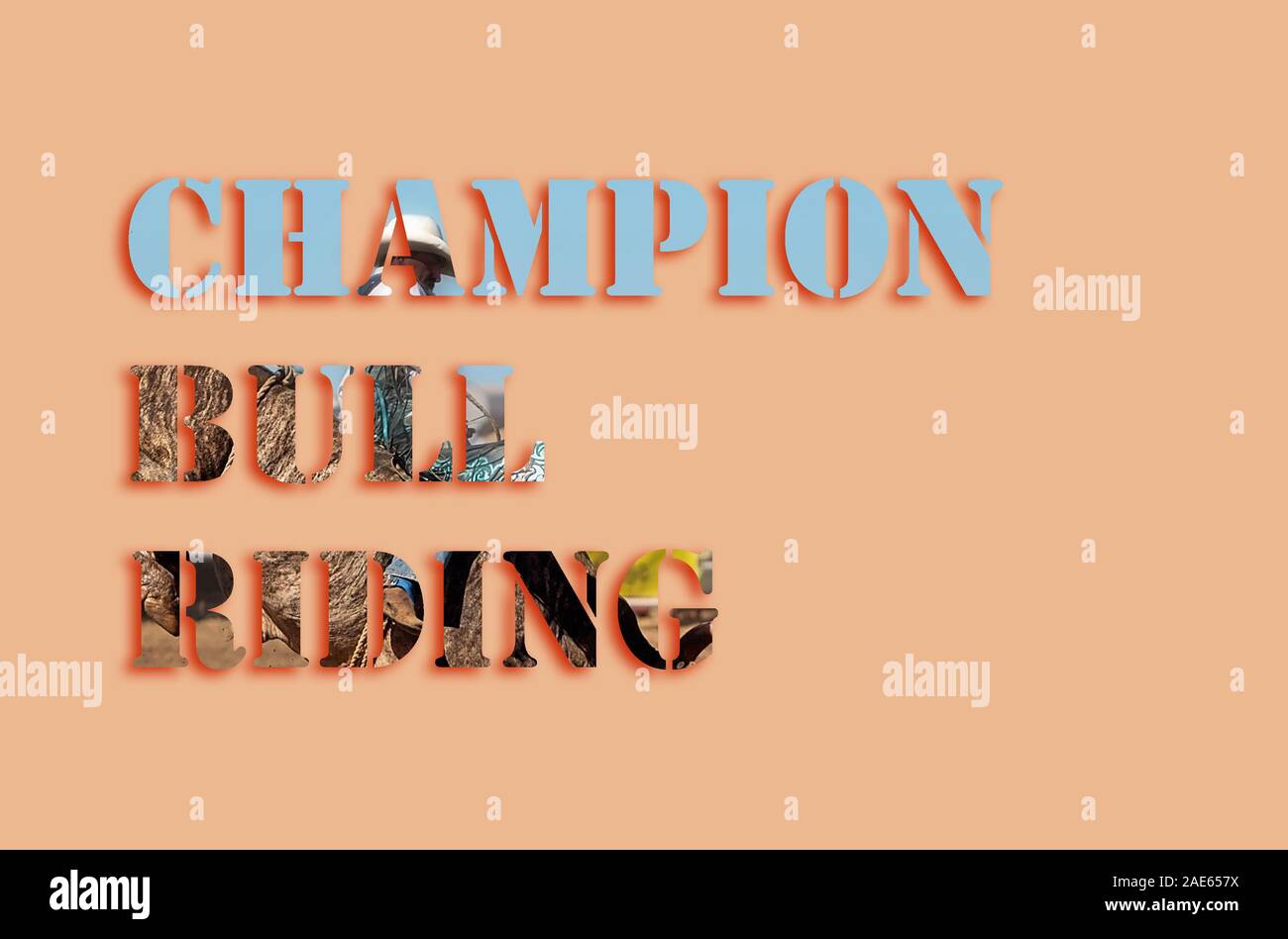 Champion Bull Riding - text with image depicting champion bull riding ...