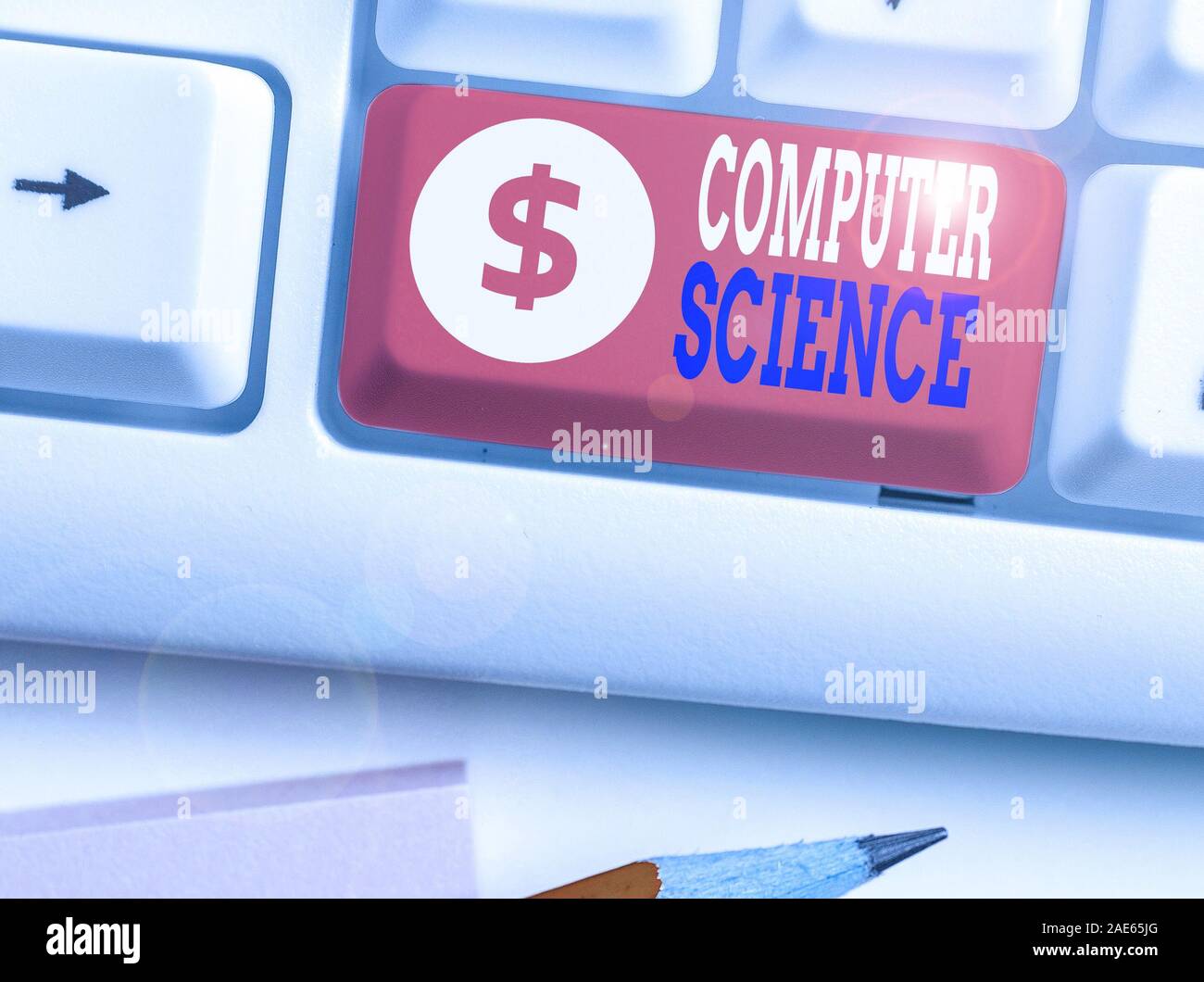Handwriting text writing Computer Science. Conceptual photo study of both computer hardware and software design Stock Photo