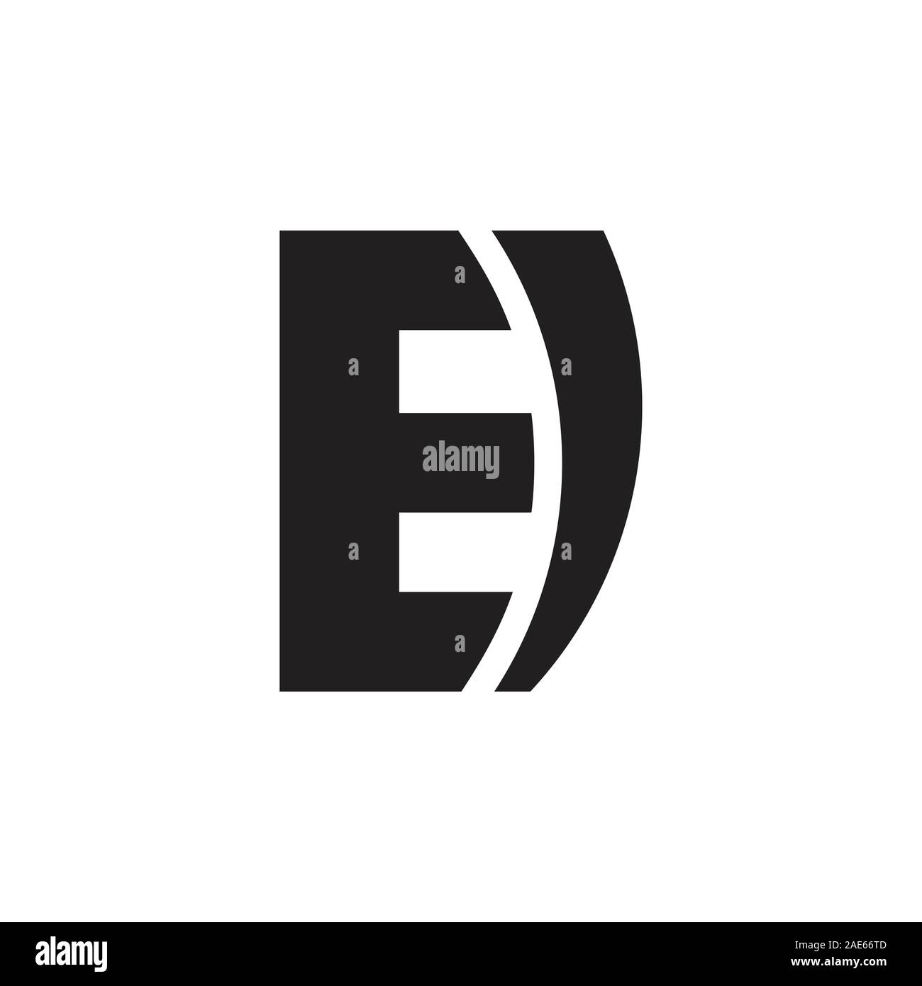 letter e curves geometric arrow logo vector Stock Vector Image & Art ...