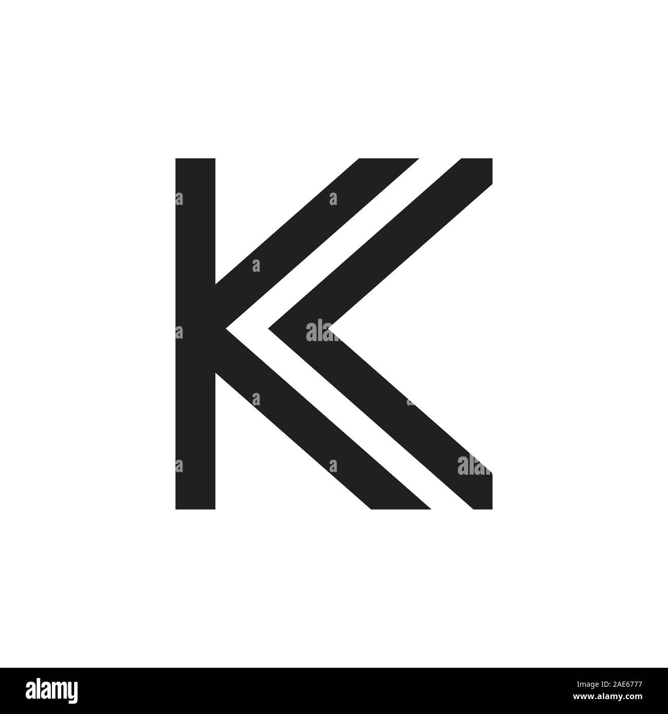 letter k stripes geometric logo vector Stock Vector Image & Art - Alamy
