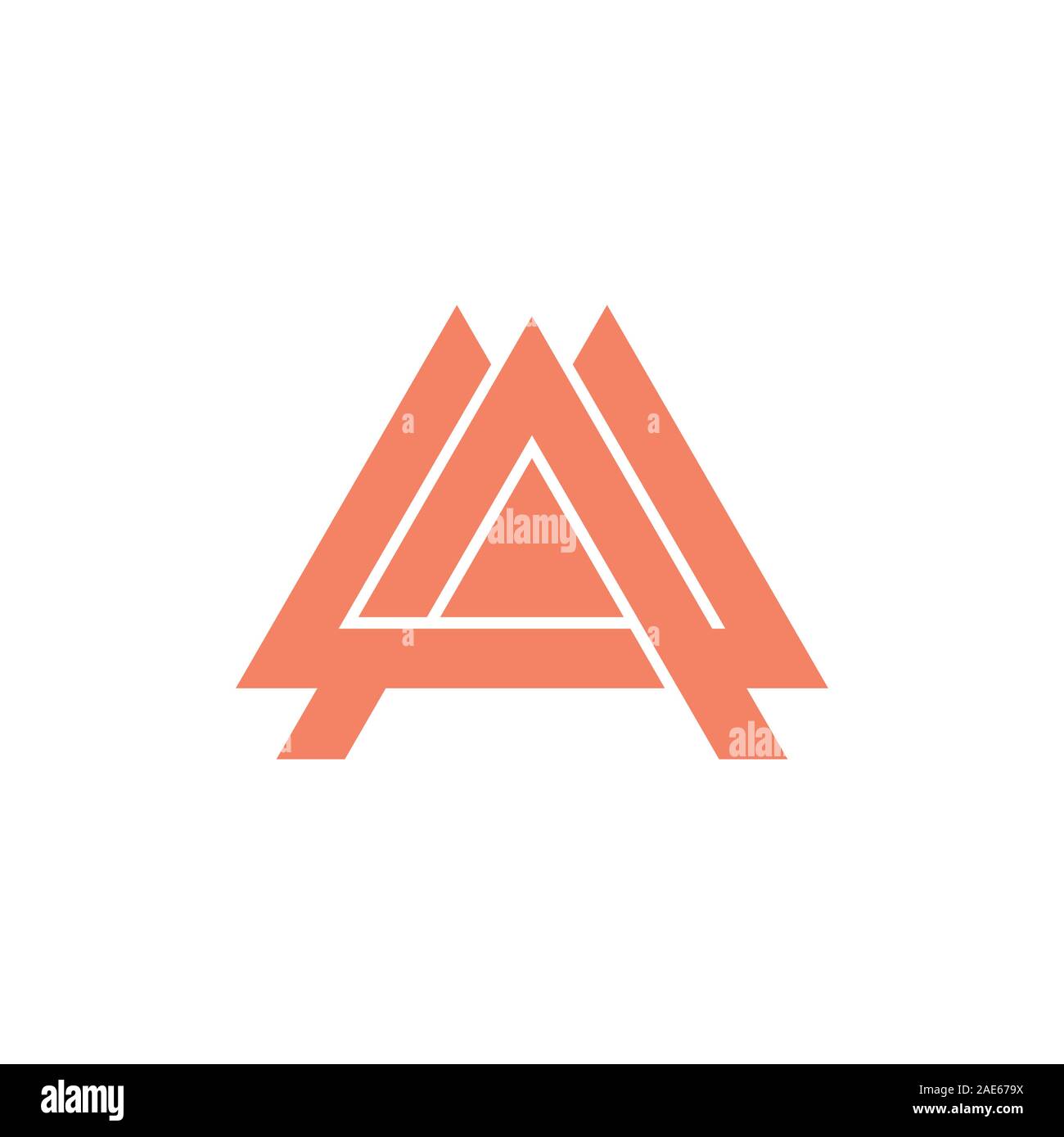 letter am triangle geometric logo vector Stock Vector