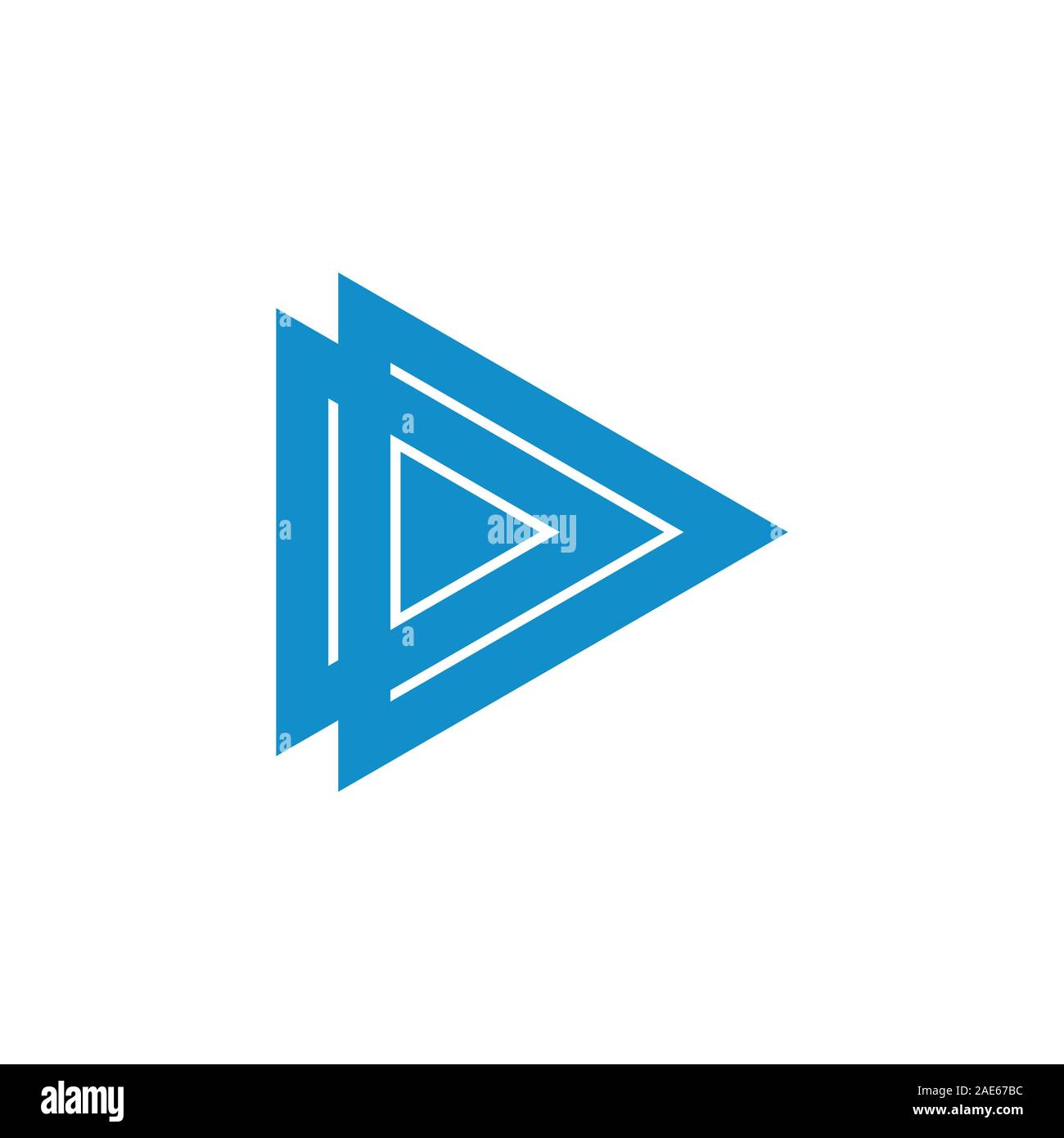 letter dd linked triangle logo vector Stock Vector