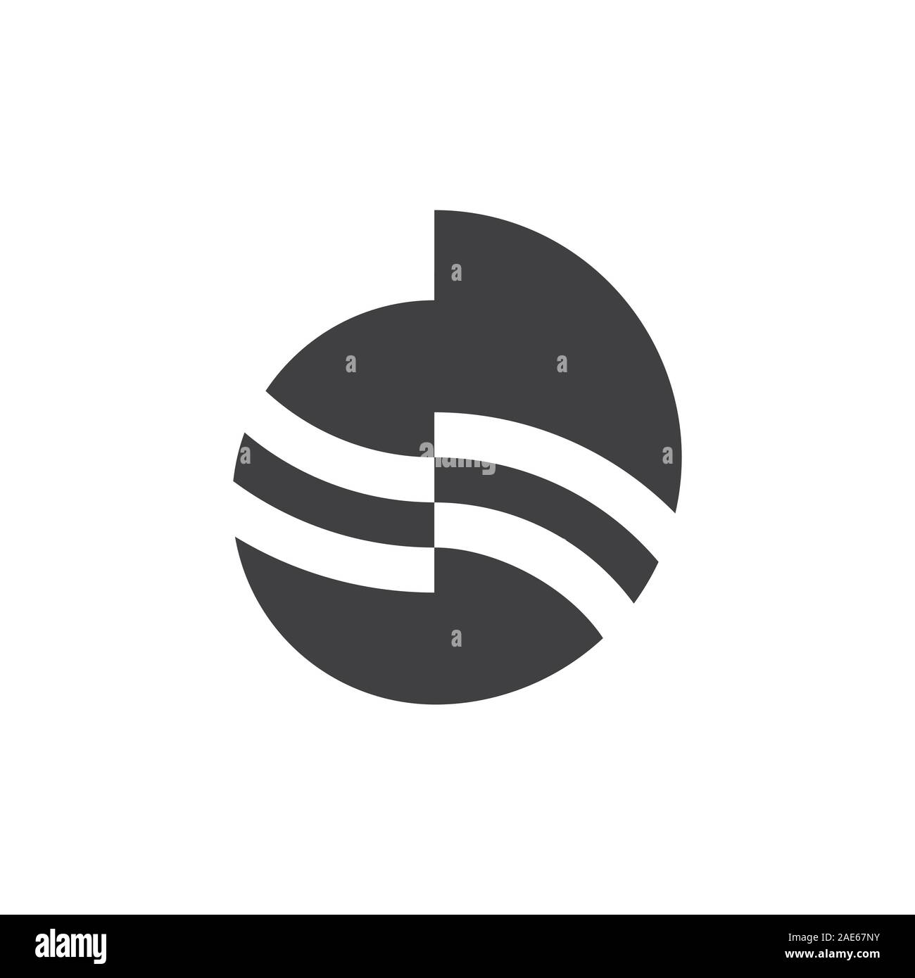 stripes abstract letter od geometric logo vector Stock Vector Image ...