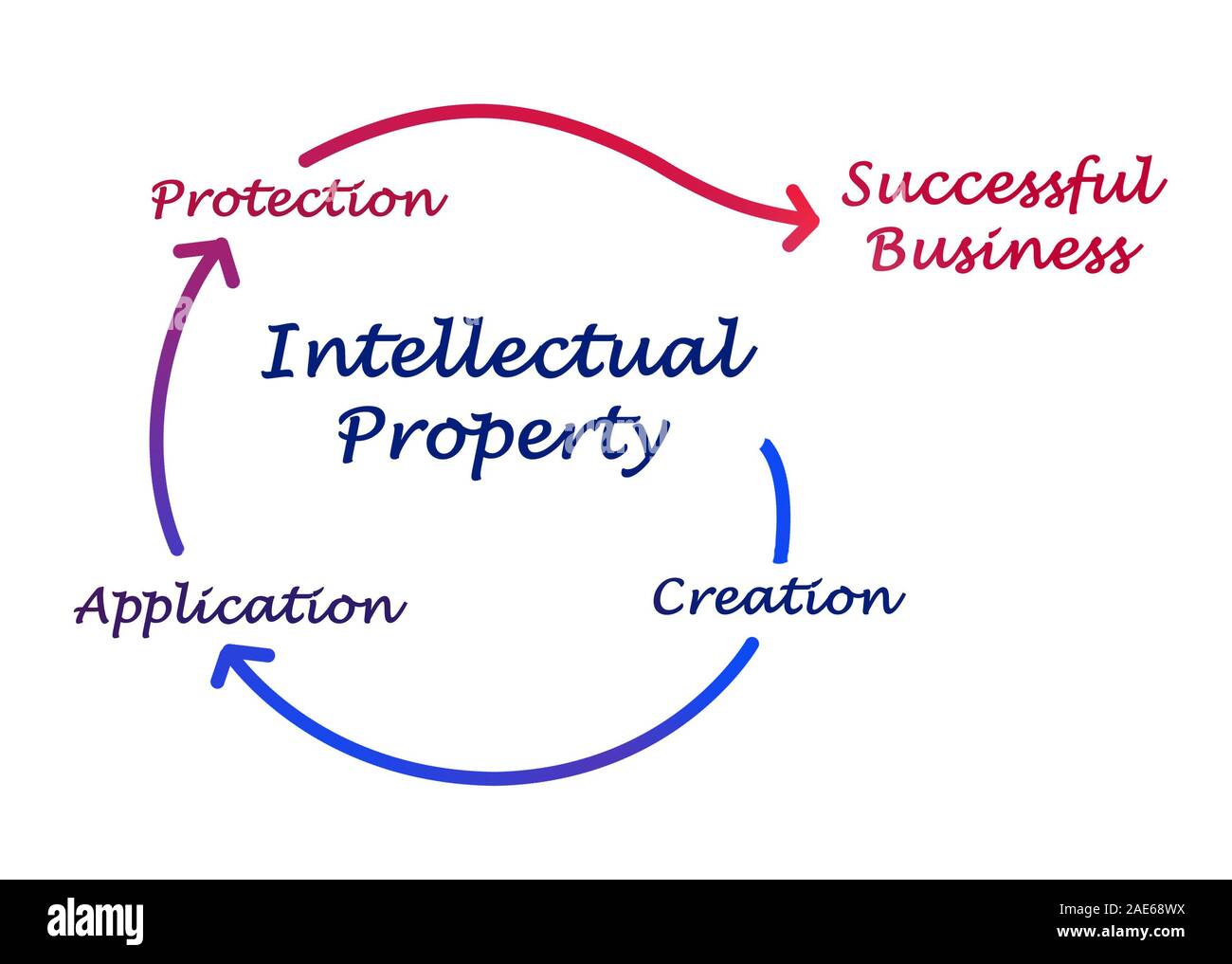Intellectual property diagram Stock Photo Alamy