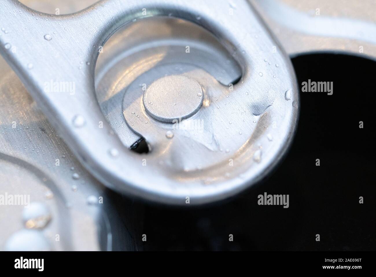 Aluminium soda beer can pop tab opener close up Stock Photo Alamy