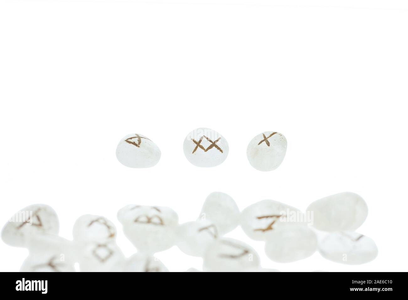 Polychrome Rune Group of crystalline runes isolated on a white background Stock Photo ...