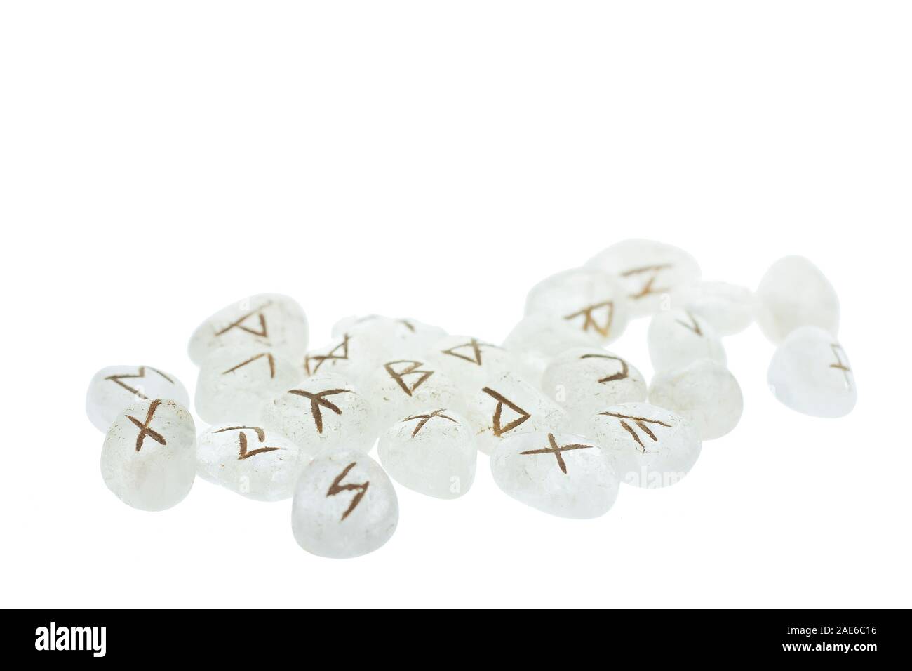 Polychrome Rune Group of crystalline runes isolated on a white background Stock Photo ...