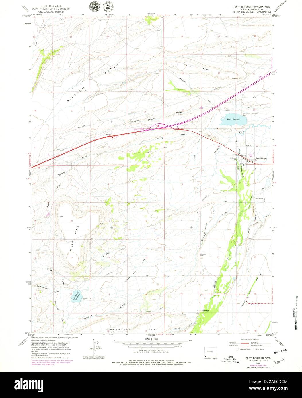 Map of fort bridger hires stock photography and images Alamy