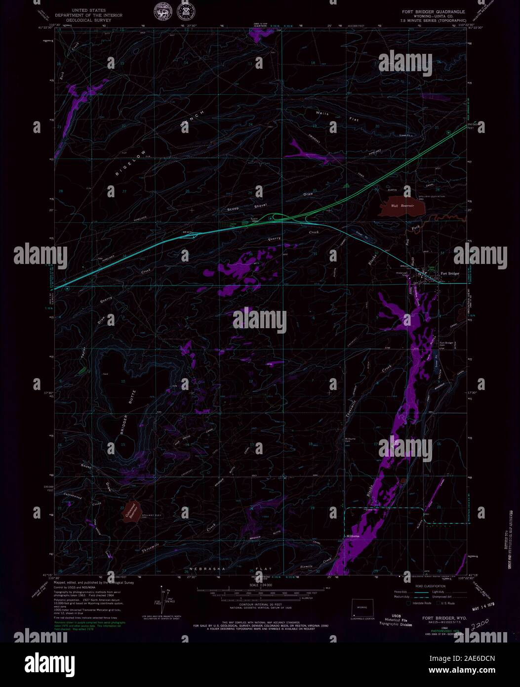 Map of fort bridger hires stock photography and images Alamy