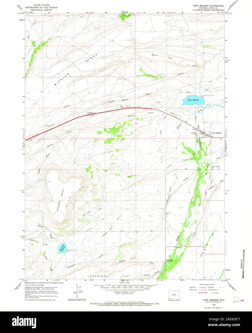 Map of fort bridger hires stock photography and images Alamy