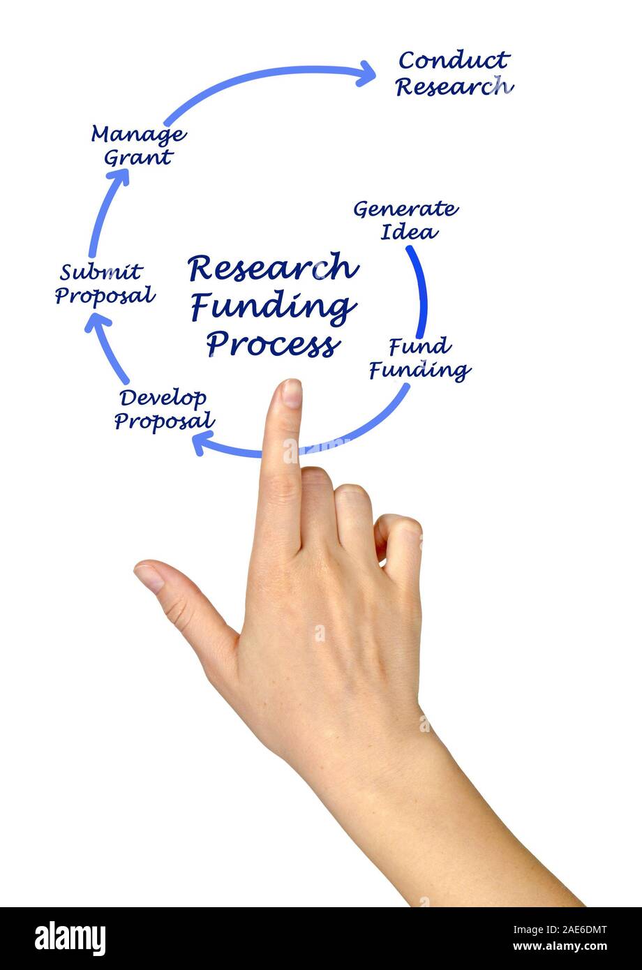 diagram-of-research-funding-process-stock-photo-alamy