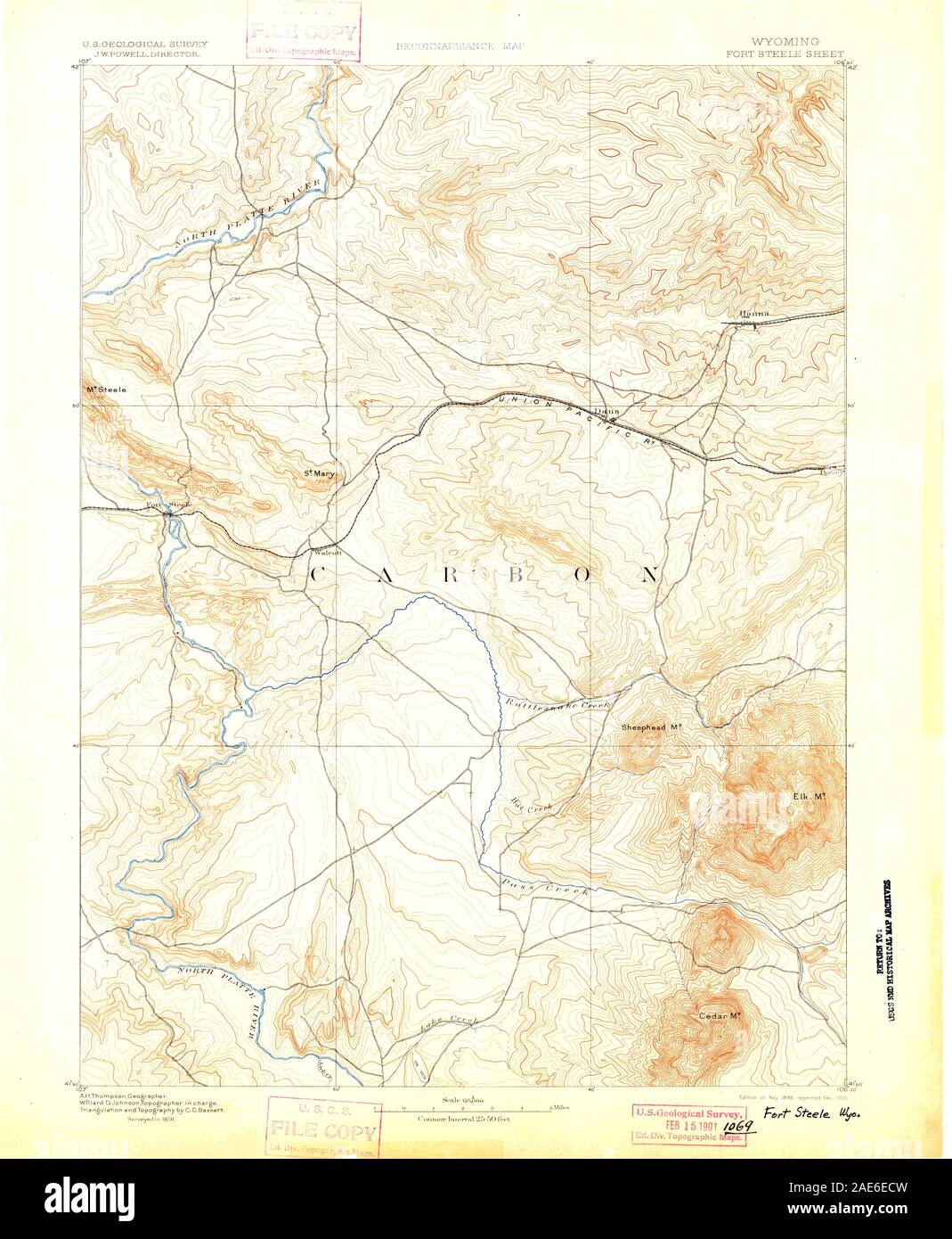 Map of fort steele hires stock photography and images Alamy