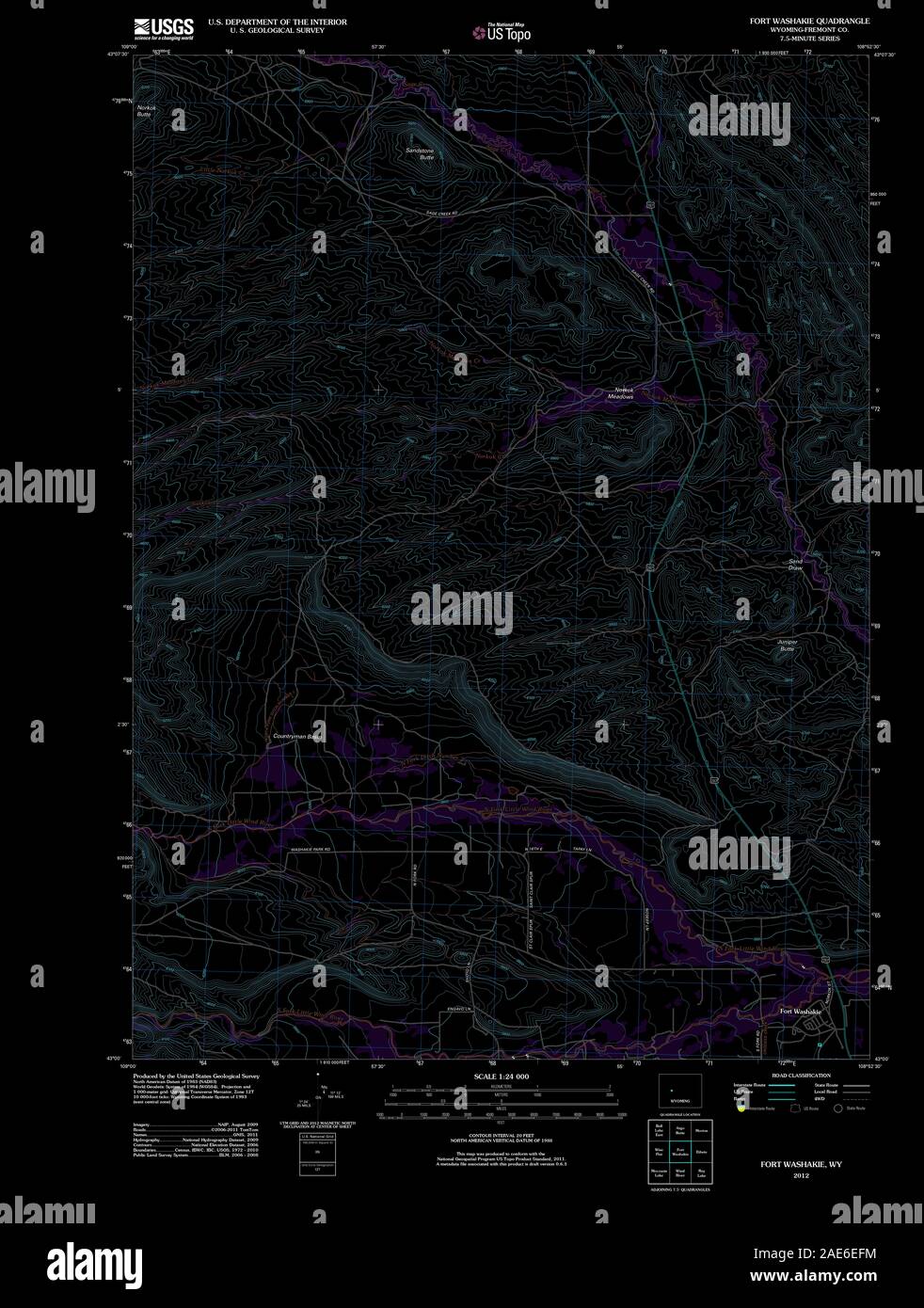 Map of fort washakie hires stock photography and images Alamy
