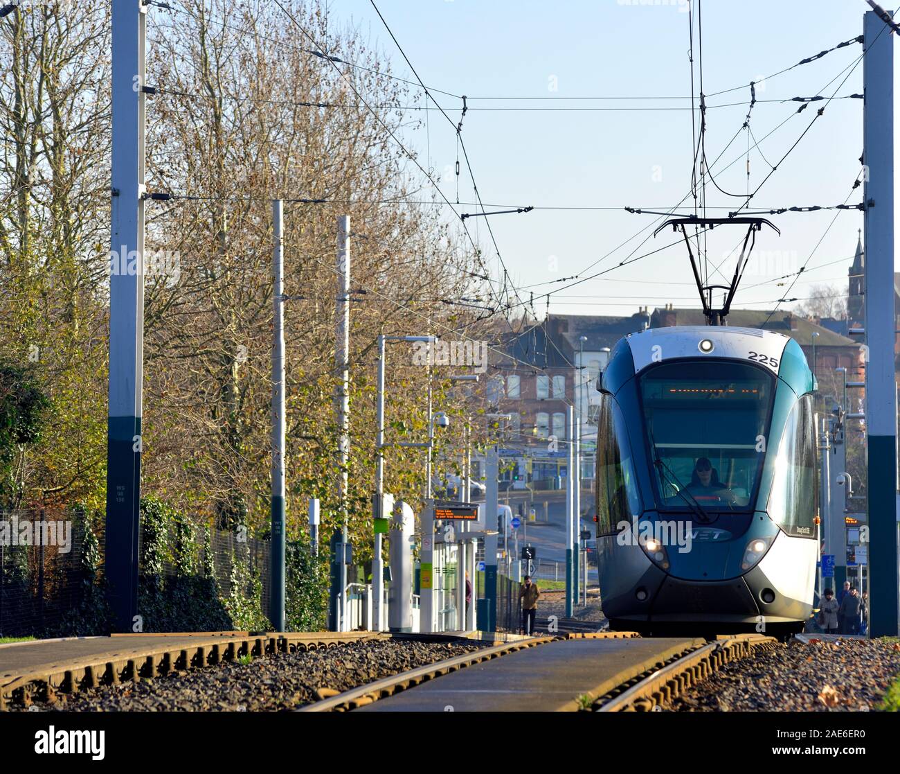 Nottingham Tram Leaving The Wilkinson Street Tram Stop Nottingham ...