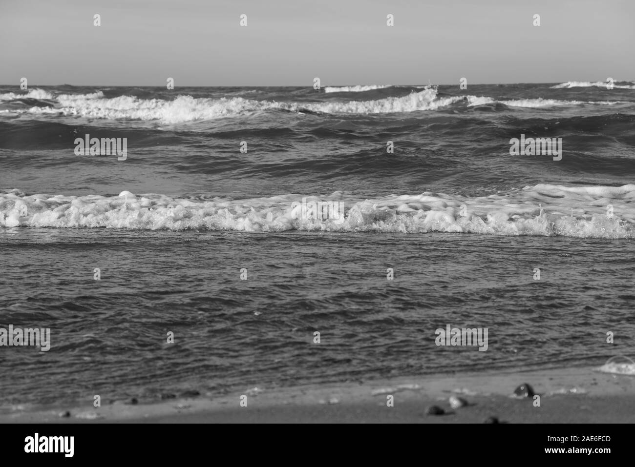 Wavy sea Black and White Stock Photos & Images - Alamy
