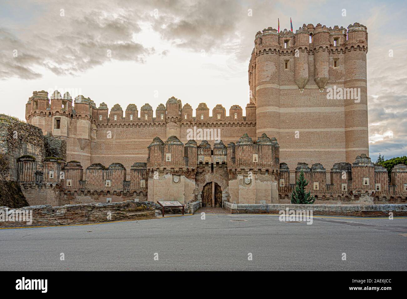 main facade of the castle of coca the best expression of the Mudejar