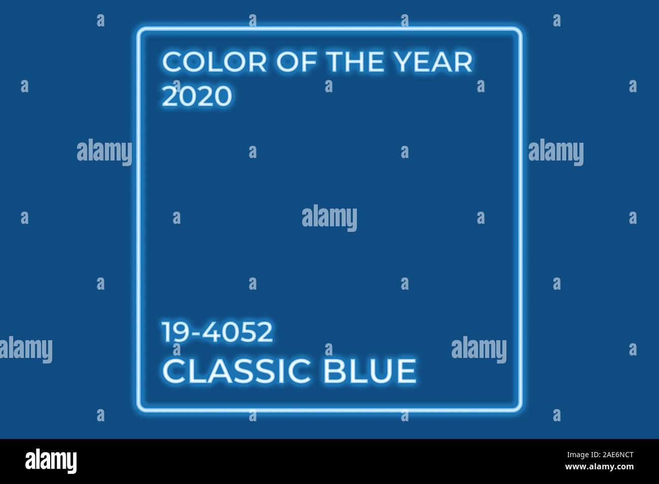 Classic blue background with color title and number details glowing in ...
