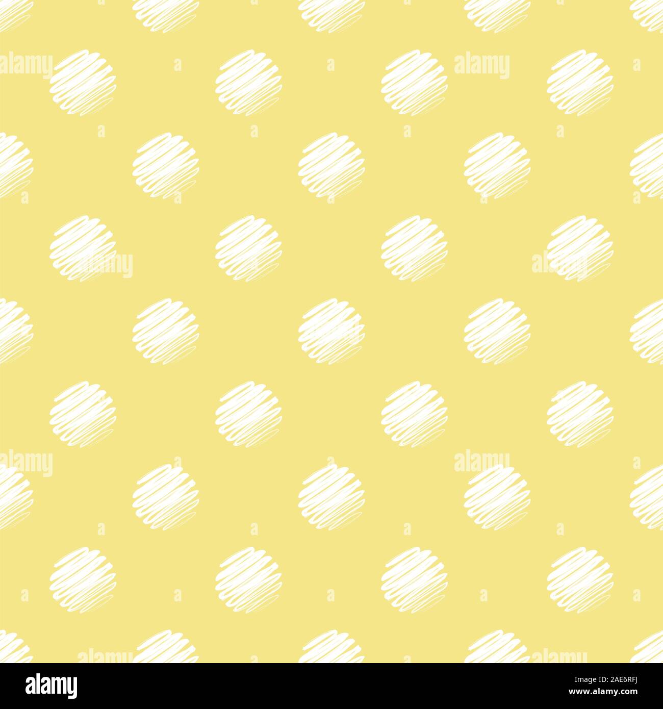 Hand drawn yellow and white polka dot seamless pattern Stock Vector ...