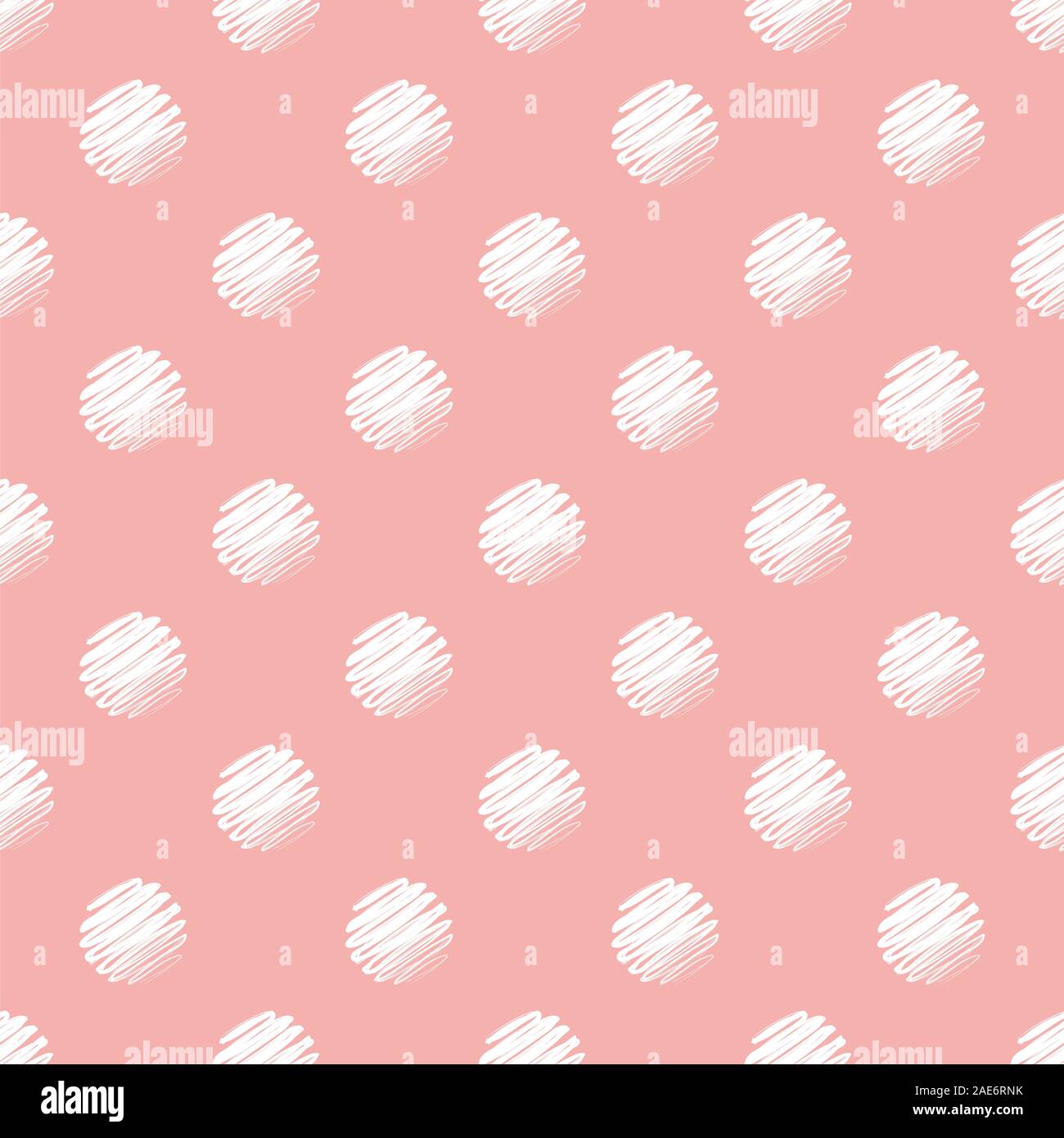 Hand drawn pink and white polka dot seamless pattern Stock Vector Image ...