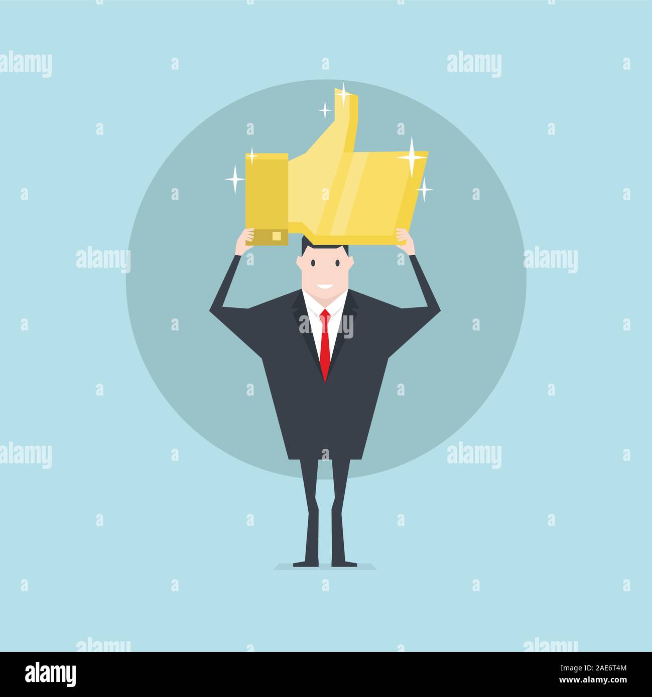 Man holding thumbs up symbol Stock Vector Images - Alamy