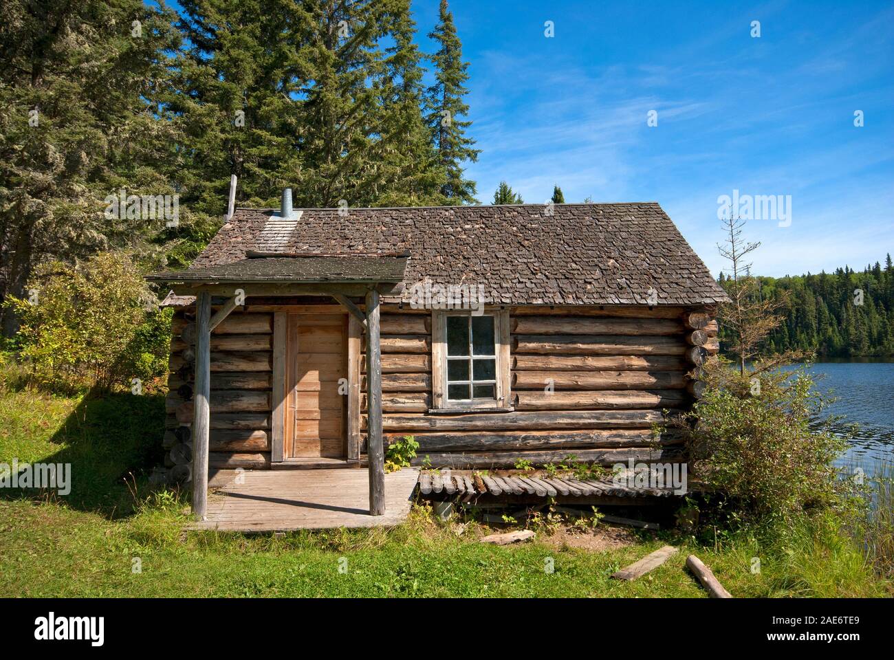 Log Cabin Lake Canada Stock Photos Log Cabin Lake Canada Stock
