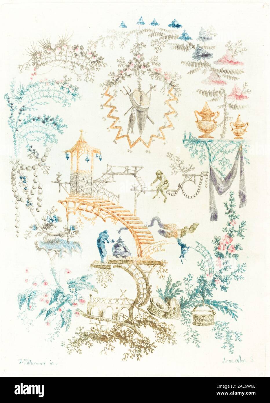 Arabesque style chinoiserie hi-res stock photography and images - Alamy