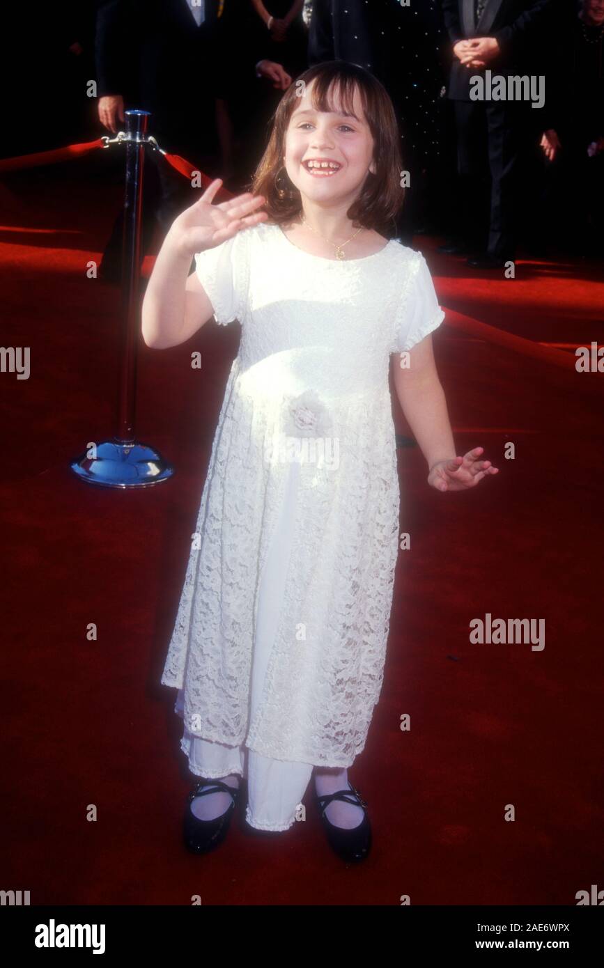 Los Angeles, California, USA 27th March 1995 Actress Mara Wilson attends the 67th Annual Academy Awards on March 27, 1995 at the Shrine Auditorium in Los Angeles, California, USA. Photo by Barry King/Alamy Stock Photo Stock Photo