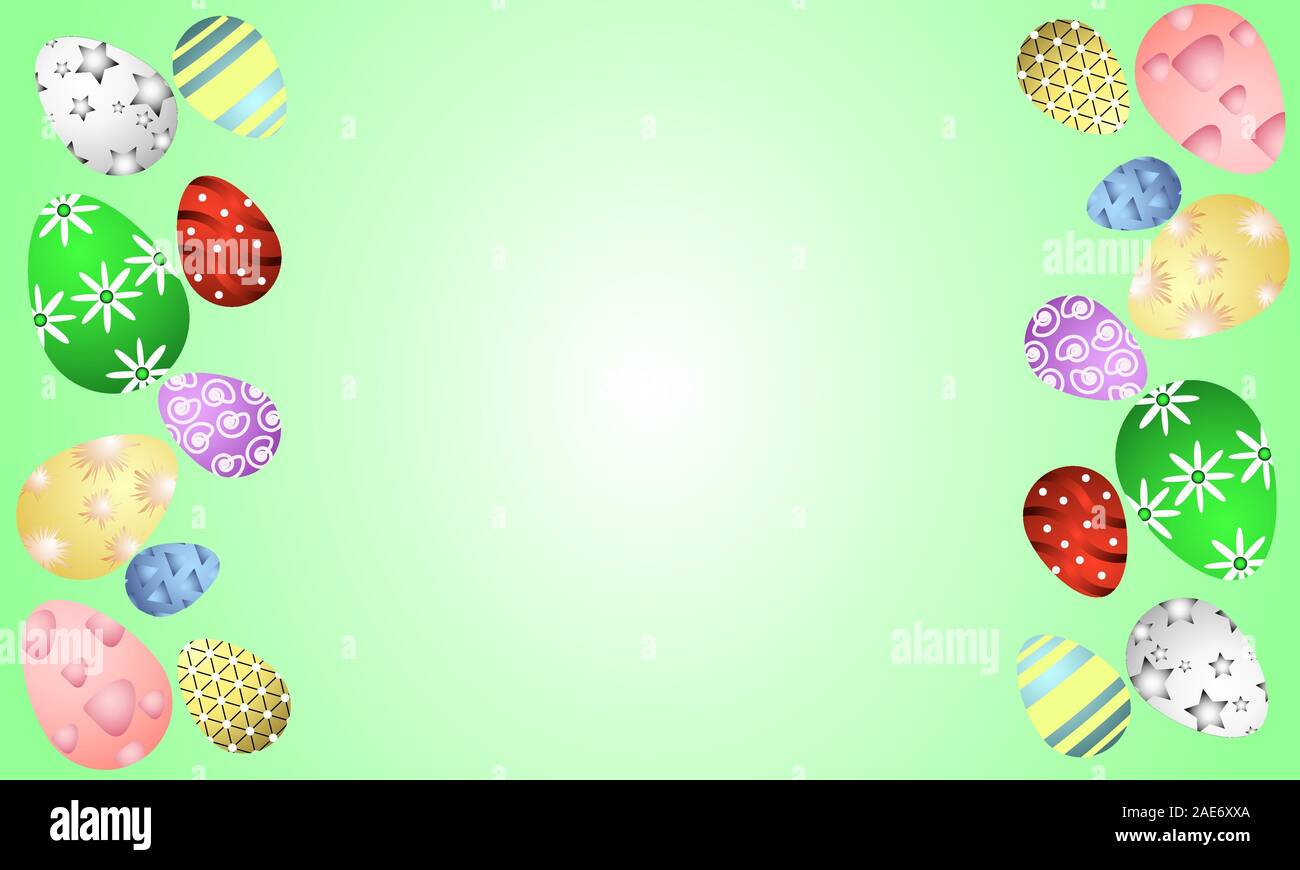 Template of colorful easter eggs vector EPS10. Easter concept. Easter eggs illustration. Copy space. Stock Vector