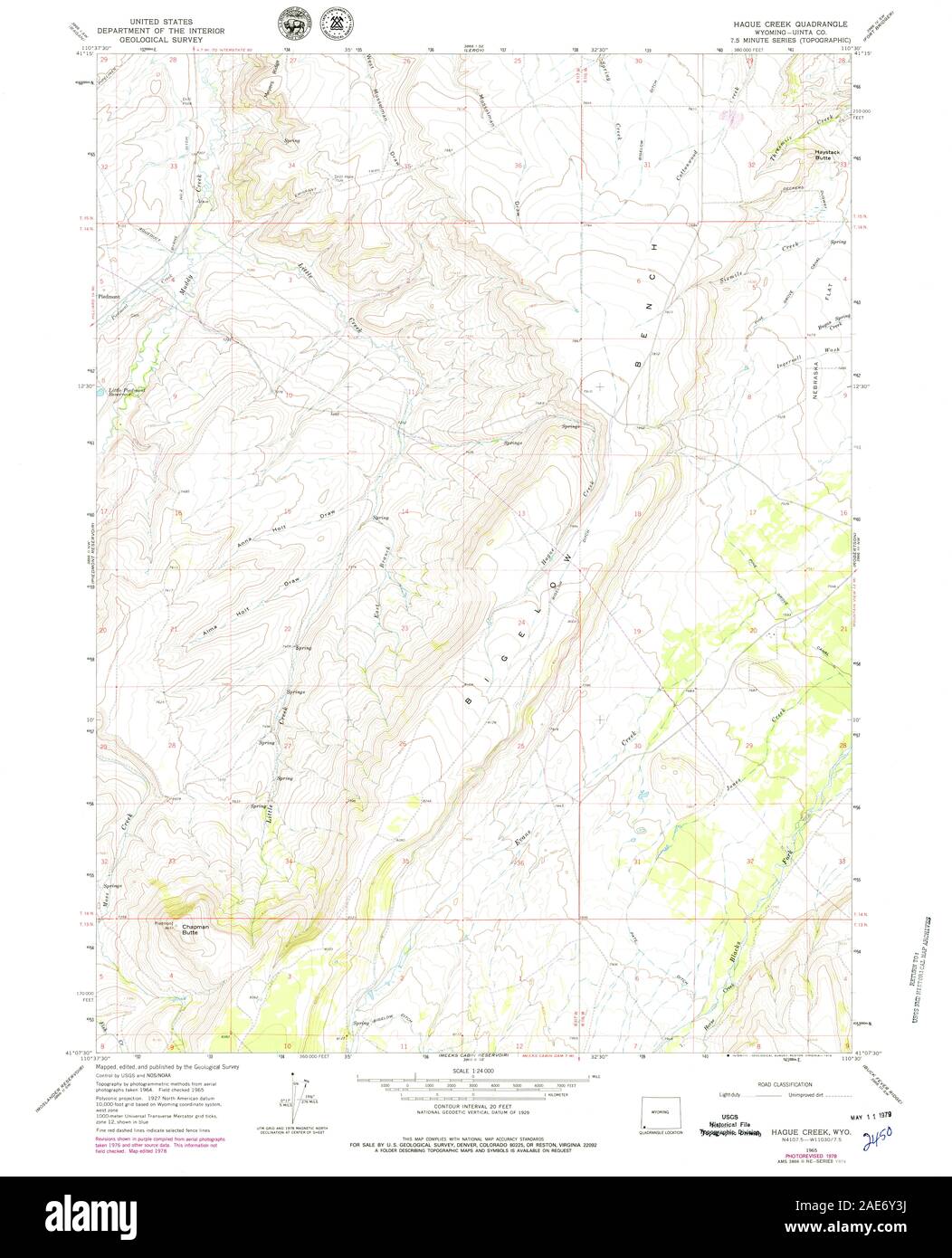 WY Hague Creek 339762 1965 24000 Restoration Stock Photo Alamy