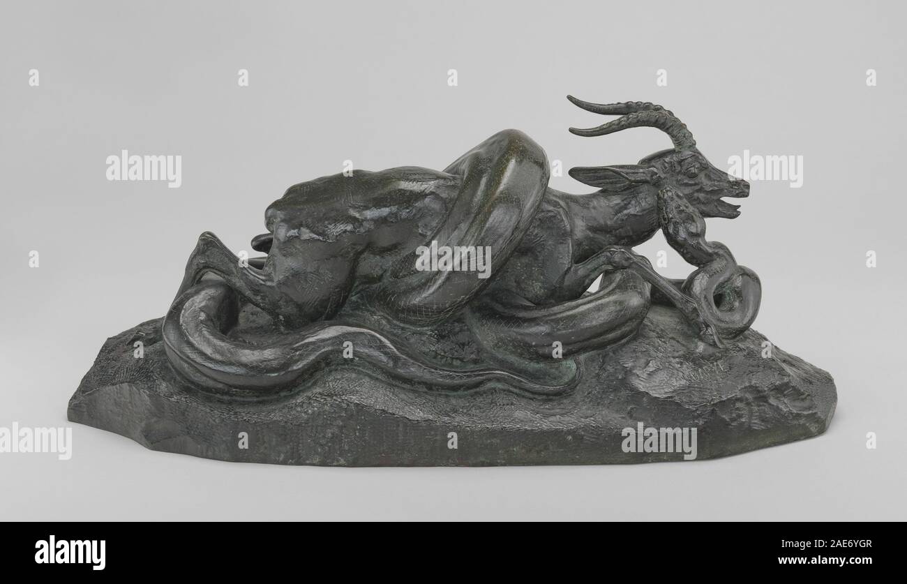 Python Crushing a Gazelle; model c. 1841, cast by 1873 Antoine-Louis ...