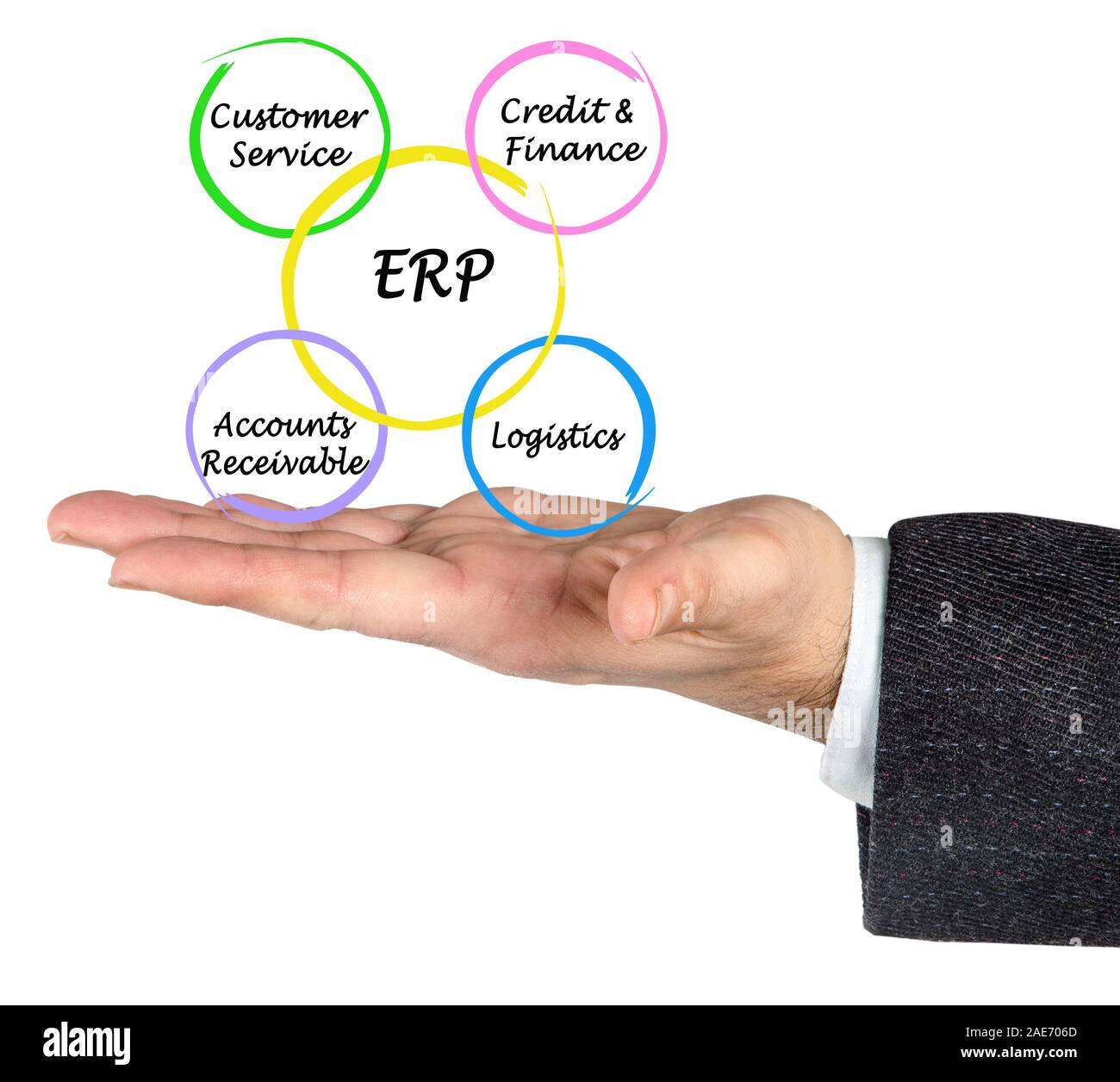 Components of ERP Stock Photo Alamy