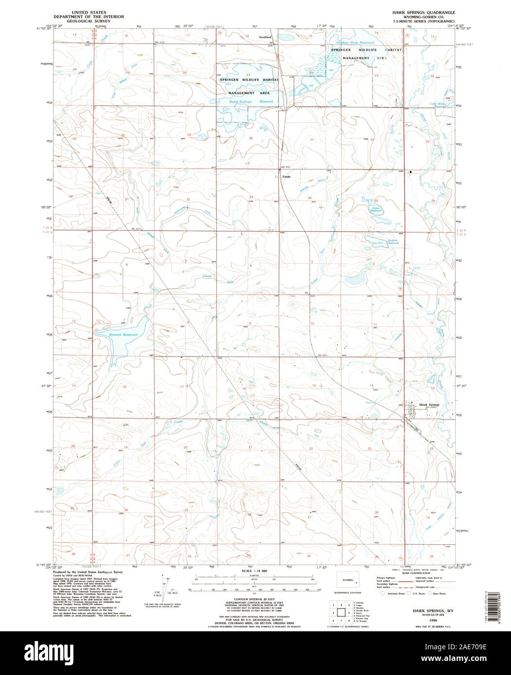 WY Hawk Springs 339800 1990 24000 Restoration Stock Photo Alamy