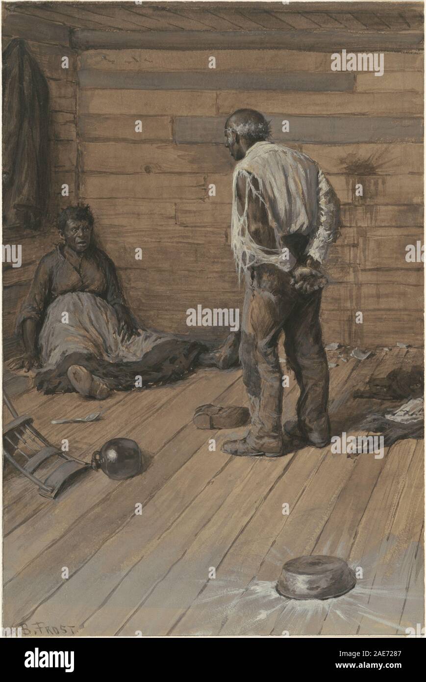A Conjugal Difference; 1884date Arthur B Frost, A Conjugal Difference, 1884 Stock Photo