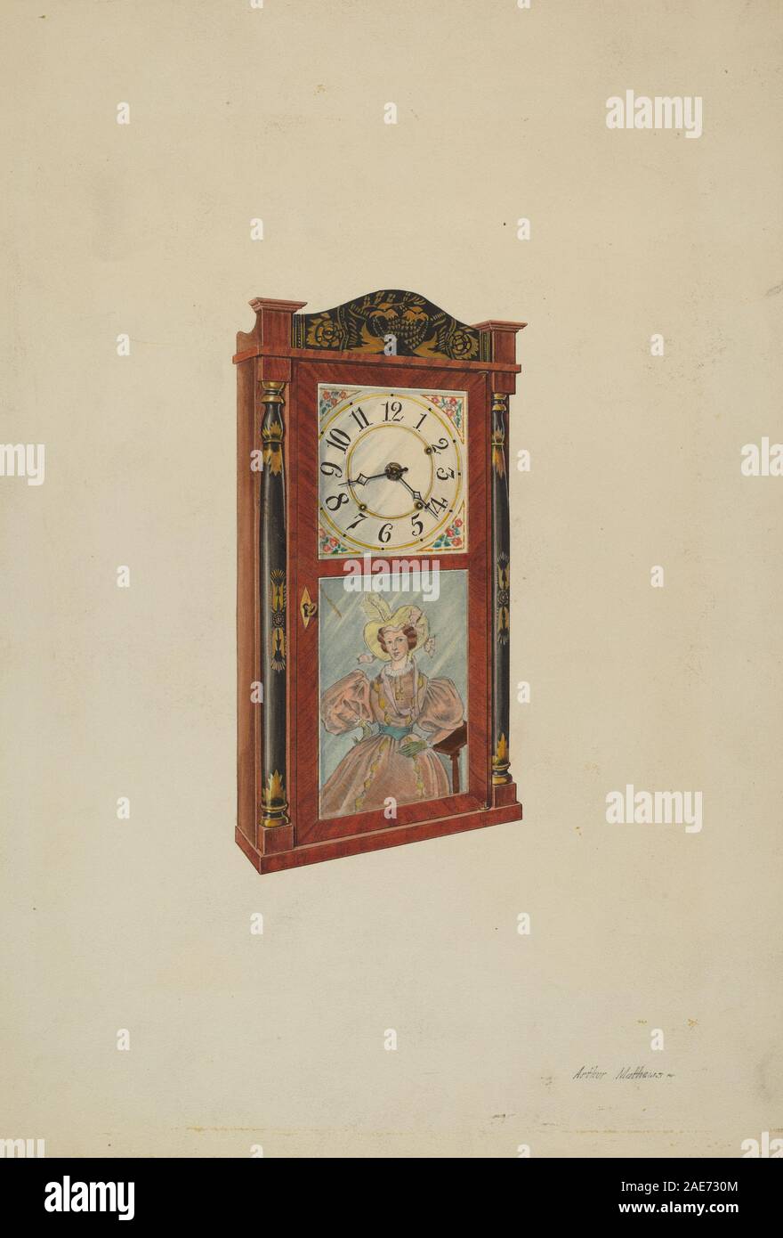 Clock; 1937date Arthur Mathews, Clock, 1937 Stock Photo Alamy
