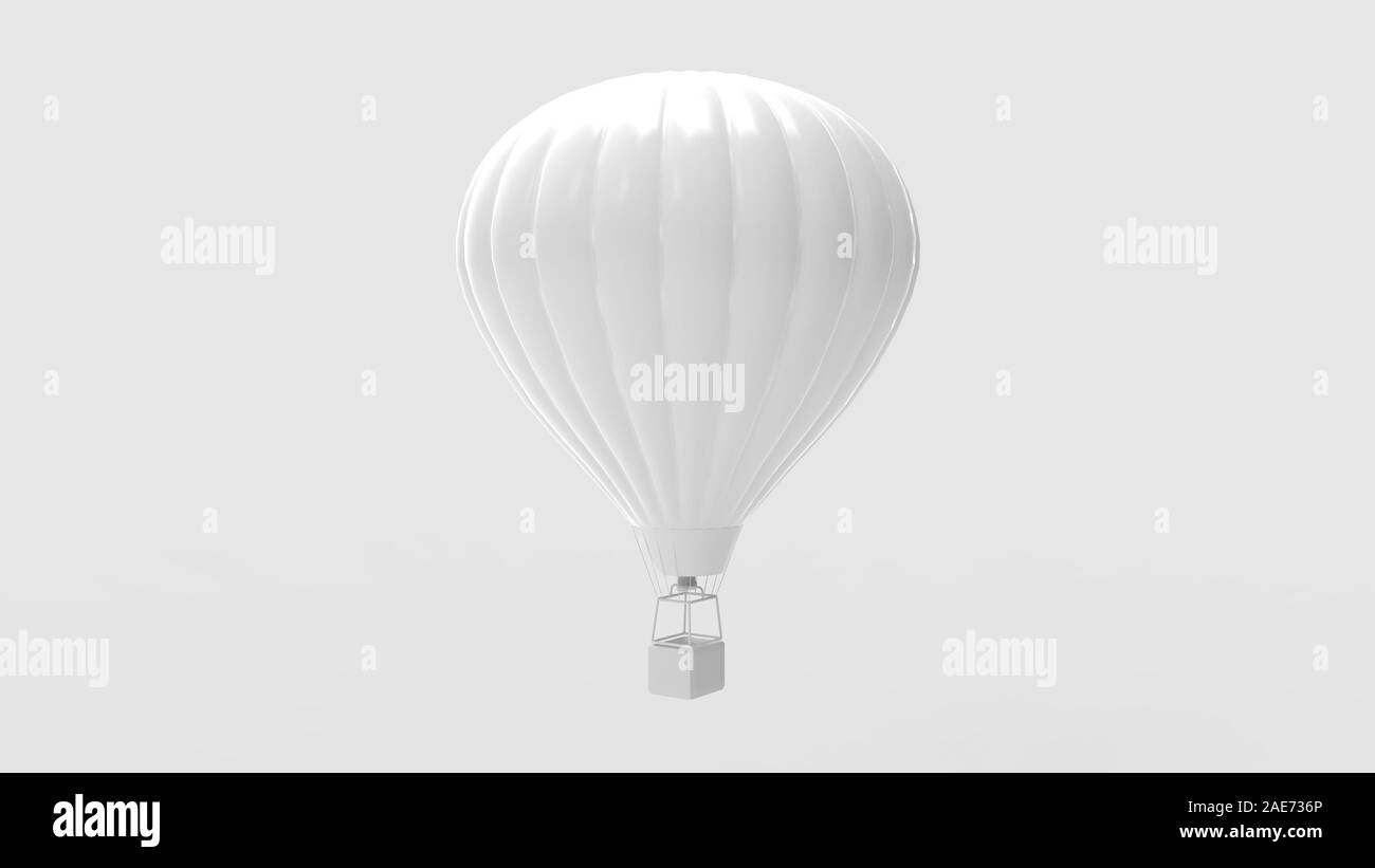 3d rendering of a hot air balloon isolated in a studio background Stock ...