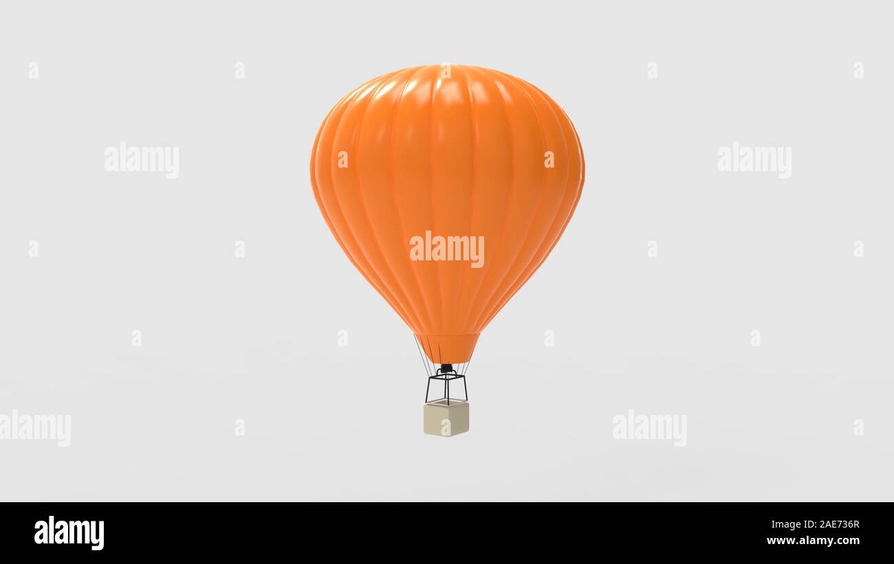 3d rendering of a hot air balloon isolated in a studio background Stock ...
