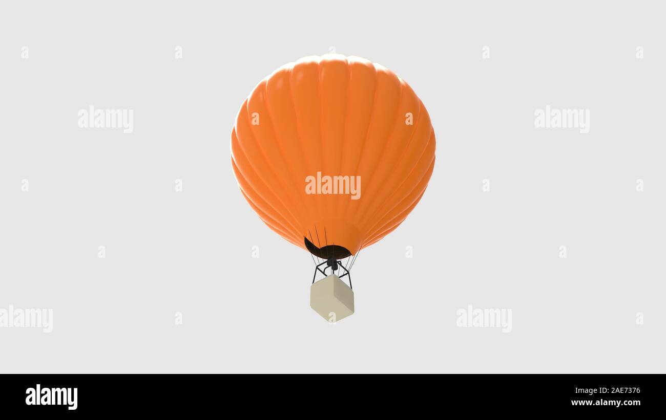 3d rendering of a hot air balloon isolated in a studio background Stock ...