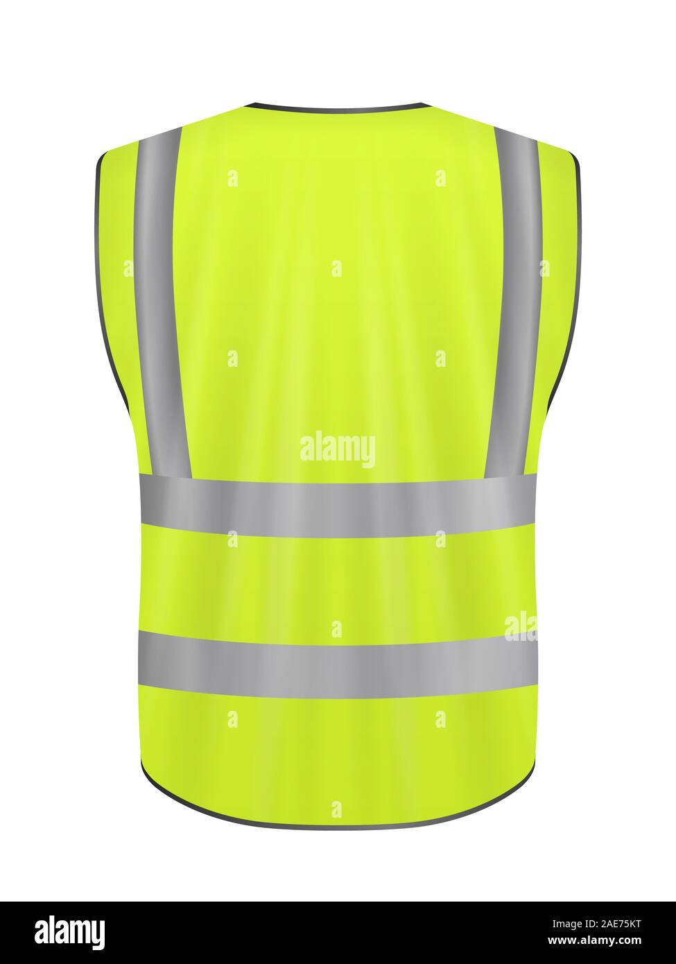 Safety vest back on a white background. Vector illustration Stock Photo ...