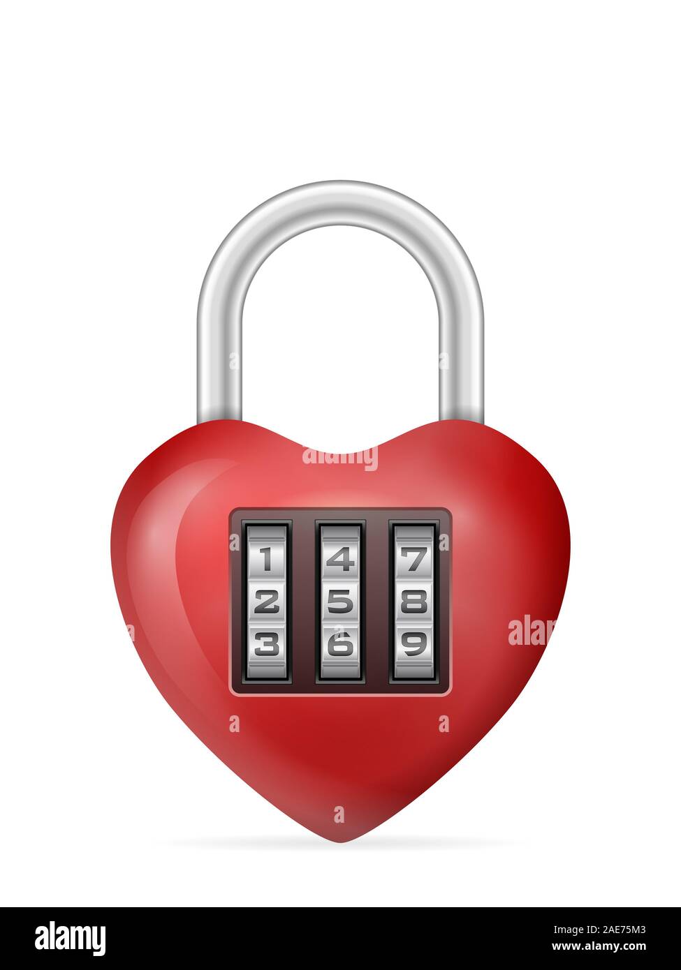 Padlock heart on a white background. Vector illustration Stock Photo ...