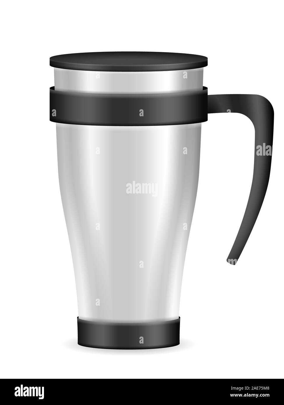 Travel mug on a white background. Vector illustration Stock Photo - Alamy