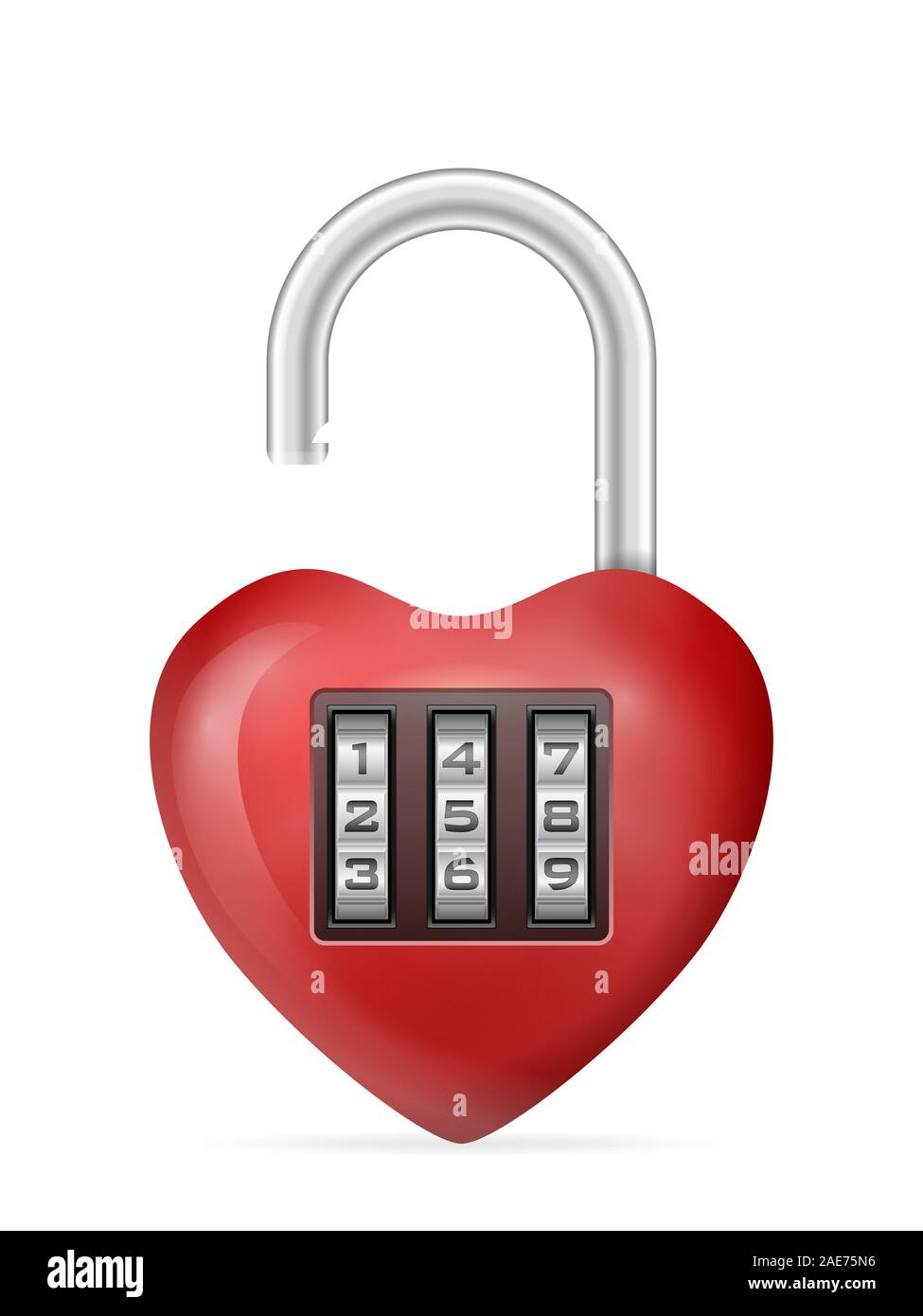 Padlock heart on a white background. Vector illustration Stock Photo ...