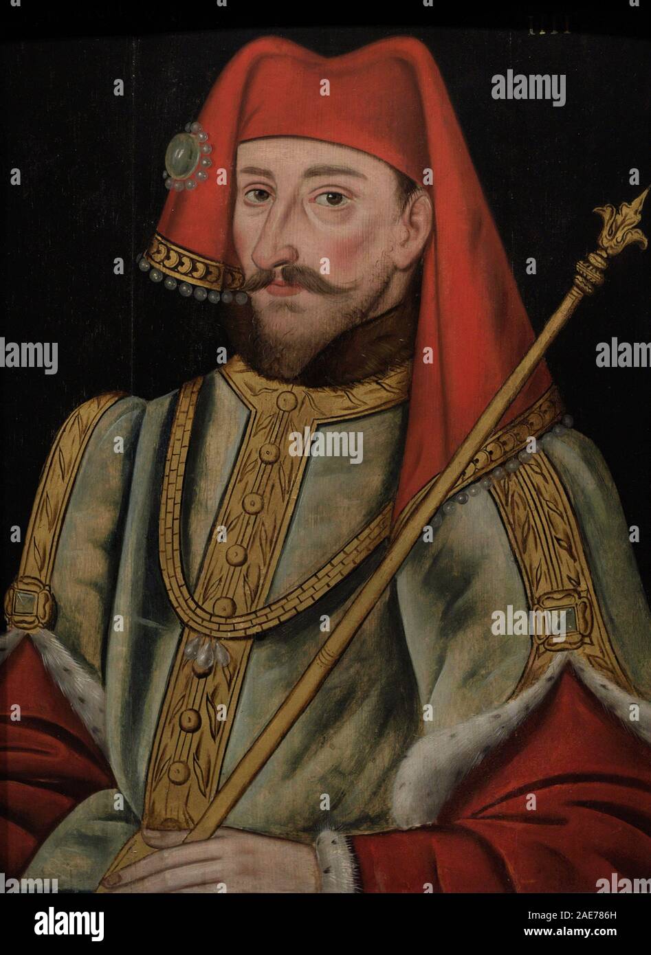 Enrique IV de Inglaterra (1367-1413). Rey de Inglaterra entre 1399 y 1413. Casa real de Lancaster. Autor no identificado. Oleo sobre lienzo, 1597-1618. National Portrait Gallery. Londres. Inglaterra. Stock Photo