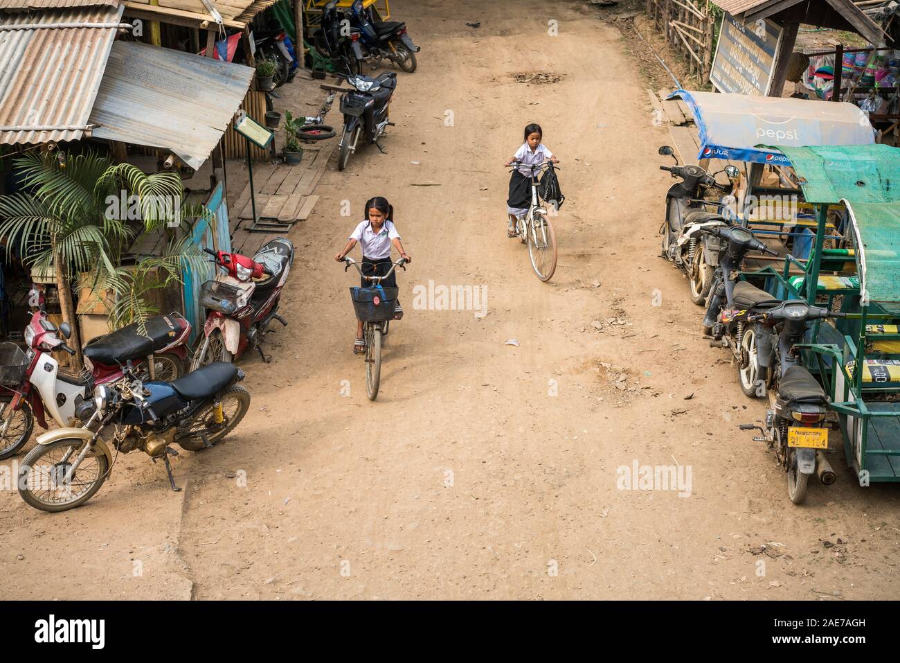 Transportation on the Don Khon Island, 4000 islands, Laos, Asia. Stock Photo